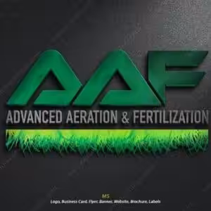 AAF Advanced Aeration and Fertilization lawn care logo in green
