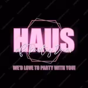 Pink Haus event logo with neon-style lettering