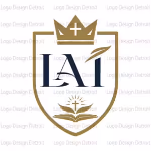IAI crest logo with gold crown and shield
