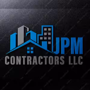 JPM Contractors LLC logo with blue building skyline