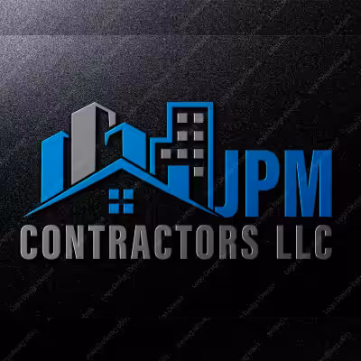 JPM Contractors LLC logo with blue building skyline